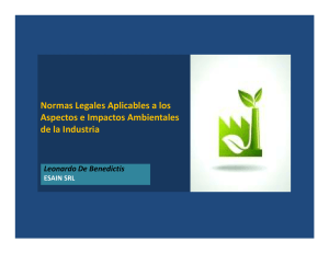 Normas Legales Aplicables a los Aspectos e Impactos