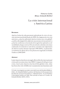 La crisis internacional y América Latina