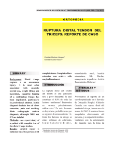 ruptura distal tendon del triceps: reporte de caso