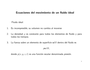 Ecuaciones del movimiento de un fluido ideal