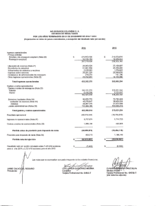 [Expresados en miles de pesos colombianos, a excepción del