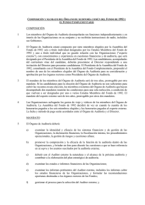 COMPOSICIÓN 1 Los miembros del Órgano de Auditoría