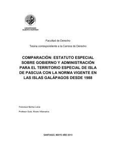 COMPARACIÓN: ESTATUTO ESPECIAL SOBRE GOBIERNO Y