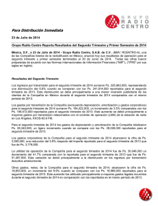 Reporte de Prensa - Grupo Radio Centro