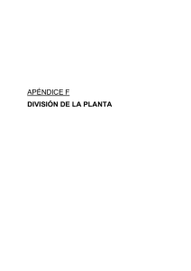 APÉNDICE F DIVISIÓN DE LA PLANTA