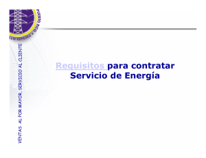 Requisitos para contratar Servicio de Energía