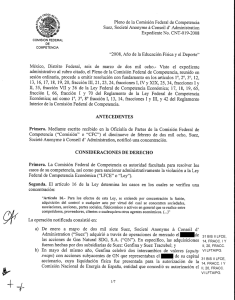 Pleno de la Comisión Federal de Competencia Suez, Societé