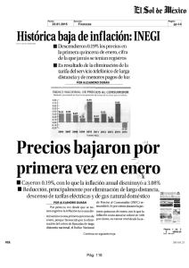 Precios bajaron por