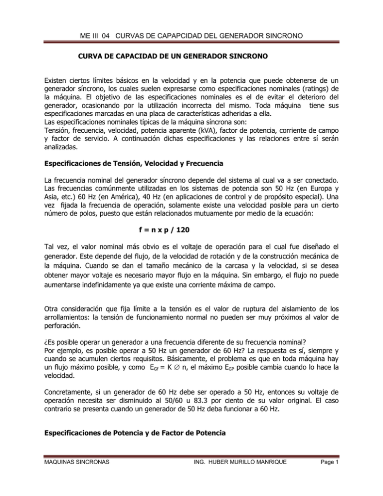 ME III 04 CURVAS DE CAPAPCIDAD DEL GENERADOR SINCRONO