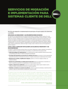 servicios de migración e implementación para sistemas cliente de dell