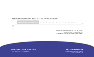 modelo metalizados xv años medida de 1.6 cms alto por 27.5 de largo