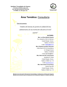 Área Temática: Consultoría