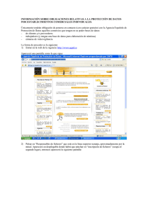 Informaciones sobre obligaciones relativas a la proteccion de datos