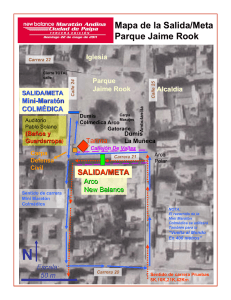 Mapa de la Salida/Meta Parque Jaime Rook