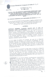 ` I . Concejo Dístrita! de Cartagena de Indias D. T. y C.