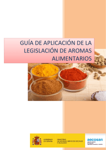 guía de aplicación de la legislación de aromas alimentarios