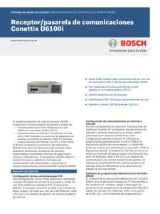 Receptor/pasarela de comunicaciones Conettix D6100i
