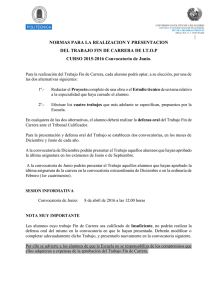 Normas para la realización y presentación del Trabajo Fin de