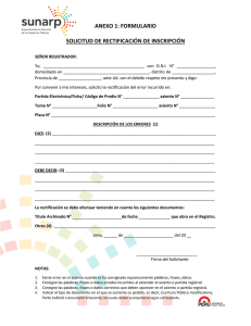 anexo 1: formulario solicitud de rectificación de inscripción