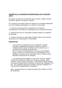 EXAMEN DE LA ACADEMIA INTERNACIONAL DE CITOLOGÍA (IAC