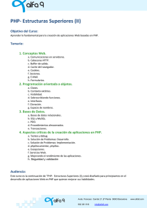 PHP- Estructuras Superiores (II)