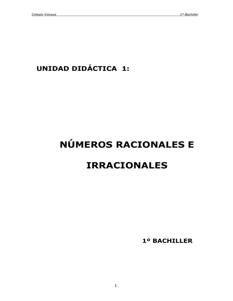 Números Racionales E Irracionales