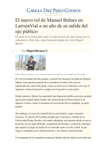 El nuevo rol de Manuel Bulnes en LarrainVial a un año de su salida