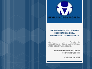 Informe de Becas y Ayudas - Universidad de Margarita