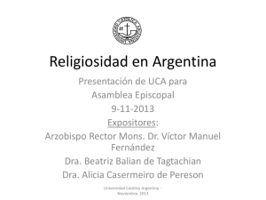 Religiosidad en Argentina - Universidad Católica Argentina
