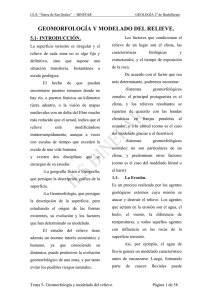 geomorfología y modelado del relieve.