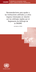 Recomendaciones para ayudar a las instituciones arbitrales