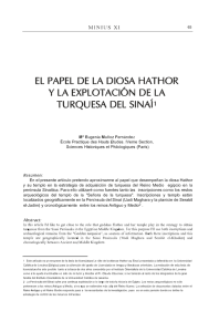 el papel de la diosa hathor y la explotación de la turquesa del sina11