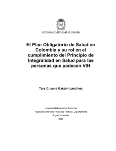 El Plan Obligatorio de Salud en Colombia y su rol en el