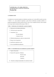 1 1. INTRODUCCIÓN La intubación con el paciente despierto esta