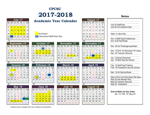 CPCSC Calendar