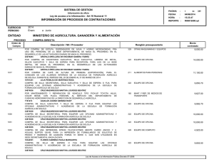 información de procesos de contrataciones ministerio de agricultura