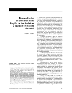 Descendientes de africanos en la Región de las Américas y