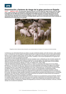 Diseminación y factores de riesgo de la gripe porcina en