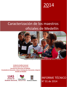Caracterización de los maestros oficiales de Medellín