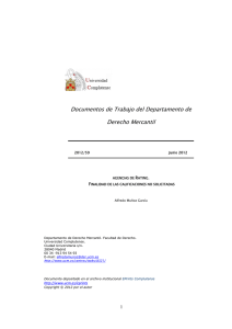 Documentos de Trabajo del Departamento de Derecho Mercantil