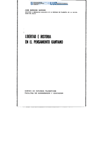 LIBERTAD EHISTORIA EN EL PENSAMIENTO KANTIANO