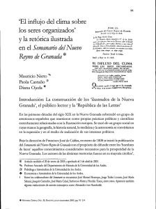 `El influjo del clima sobre los seres organizados` y la retorica ilustrada