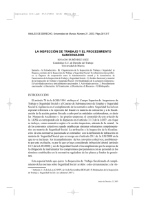 LA INSPECCIÓN DE TRABAJO Y EL PROCEDIMIENTO