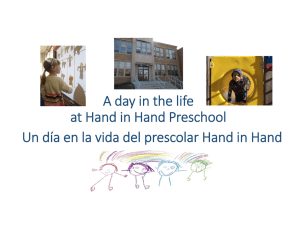 A day in the life at Hand in Hand Preschool Un día en la vida del