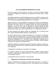 Acta Asamblea Ordinaria LACNIC 23