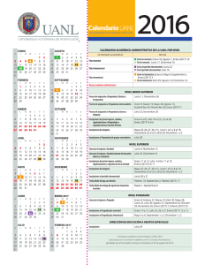 Calendario UANL - Facultad de Derecho y Criminología