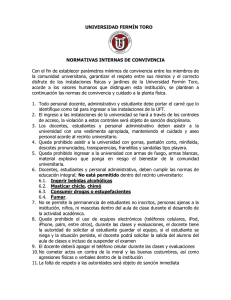 Normas de Convivencia - Universidad Fermín Toro