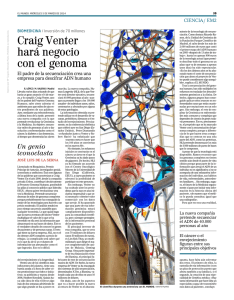 Craig Venter hará negocio con el genoma