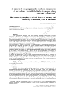 El impacto de los agrupamientos escolares. Los espacios de