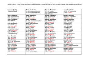 GRUPO B (CEX-2). TODAS LAS SESIONES SON DE CLASE